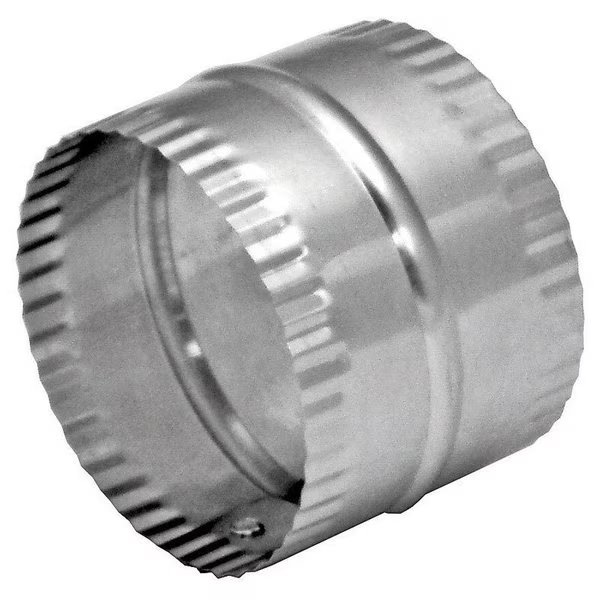 Deflect-O Jordan 3 in. L X 3 in. D Silver/White Aluminum Duct Connector, 12PK, Deflecto, Mfr#: DAC3C